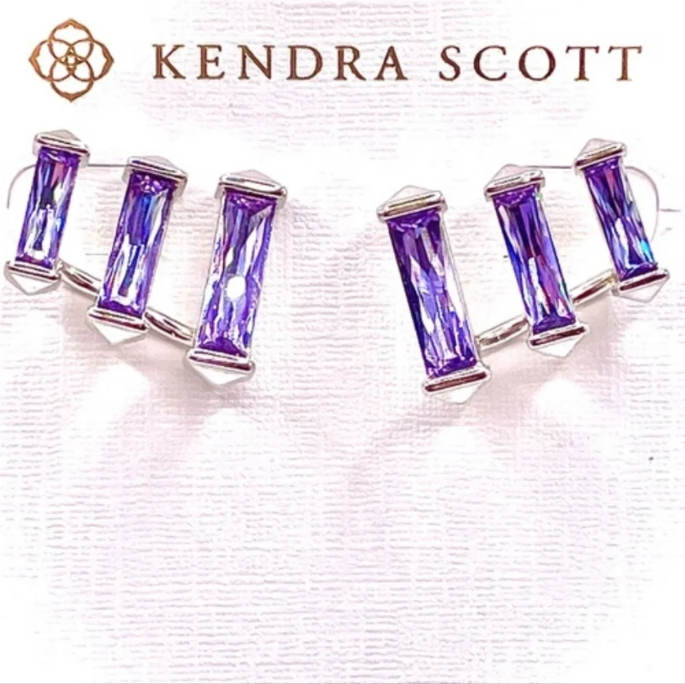 Kendra Scott rhodium silver ear climbers - Picture 3 of 3